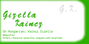 gizella kaincz business card